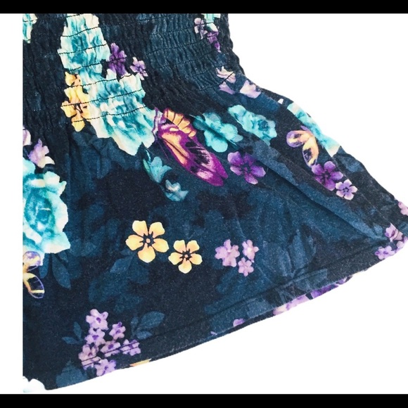 JUSTICE Off Shoulder Top/Blouse With Scalloped Trim & Ruched Waist Blue Girls 8Y - Picture 10 of 12